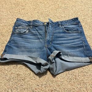 american eagle super stretch hi rise shortie